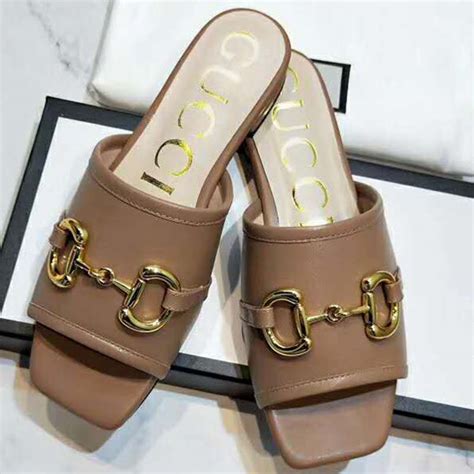 gucci leather sandals women|gucci unisex sandals.